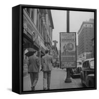 Sign Advertising Penicillin as Treatment For Gonorrhea-Sam Shere-Framed Stretched Canvas