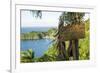 Sign asking not to trash most beautiful view in world, Castara Bay, Tobago, Trinidad and Tobago-Alex Treadway-Framed Photographic Print