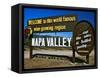 Sign at Entrance of Napa Valley, California-Dennis Flaherty-Framed Stretched Canvas