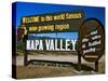 Sign at Entrance of Napa Valley, California-Dennis Flaherty-Stretched Canvas