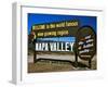 Sign at Entrance of Napa Valley, California-Dennis Flaherty-Framed Premium Photographic Print