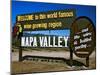 Sign at Entrance of Napa Valley, California-Dennis Flaherty-Mounted Premium Photographic Print