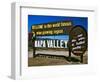 Sign at Entrance of Napa Valley, California-Dennis Flaherty-Framed Photographic Print