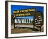 Sign at Entrance of Napa Valley, California-Dennis Flaherty-Framed Photographic Print