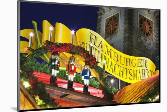 Sign at Hamburg Christmas Market-Jon Hicks-Mounted Photographic Print