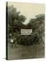 Sign at the Entrance of People's Temple Agricultural Project, Jonestown, Guyana, Nov 1978-null-Stretched Canvas