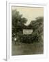 Sign at the Entrance of People's Temple Agricultural Project, Jonestown, Guyana, Nov 1978-null-Framed Photo