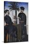 Sign Board  Cold Beer  Par Pirosmani, Niko (1862-1918). Oil on Metal, Size : 126X69, , State Georgi-Niko Pirosmani-Stretched Canvas