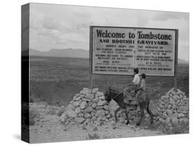 Sign entering Tombstone, Arizona, 1937-Dorothea Lange-Stretched Canvas