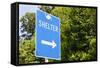 Sign for a Hurricane Shelter, Florida Scenic Highway, North 1, Key Largo, Florida Keys-Axel Schmies-Framed Stretched Canvas