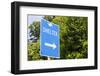 Sign for a Hurricane Shelter, Florida Scenic Highway, North 1, Key Largo, Florida Keys-Axel Schmies-Framed Photographic Print