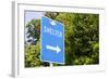 Sign for a Hurricane Shelter, Florida Scenic Highway, North 1, Key Largo, Florida Keys-Axel Schmies-Framed Photographic Print