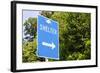 Sign for a Hurricane Shelter, Florida Scenic Highway, North 1, Key Largo, Florida Keys-Axel Schmies-Framed Photographic Print