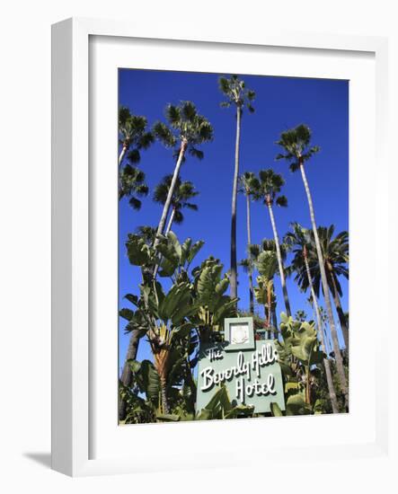 Sign for Beverly Hills Hotel, Beverly Hills, Los Angeles, California, Usa-Wendy Connett-Framed Photographic Print