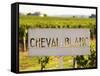 Sign for Chateau Cheval Blanc, Saint Emilion, Bordeaux, France-Per Karlsson-Framed Stretched Canvas