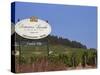 Sign for Domaine Laroche and the Les Clos Grand Cru Vineyard, Chablis, France-Per Karlsson-Stretched Canvas