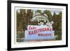 Sign for Lake Kabetogama, Minnesota, Walleye-null-Framed Premium Giclee Print