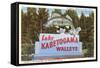 Sign for Lake Kabetogama, Minnesota, Walleye-null-Framed Stretched Canvas