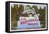 Sign for Lake Kabetogama, Minnesota, Walleye-null-Framed Stretched Canvas