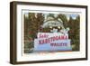 Sign for Lake Kabetogama, Minnesota, Walleye-null-Framed Art Print