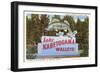 Sign for Lake Kabetogama, Minnesota, Walleye-null-Framed Art Print