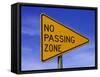 Sign for "No Passing Zone"-Chris Rogers-Framed Stretched Canvas