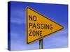 Sign for "No Passing Zone"-Chris Rogers-Stretched Canvas