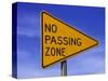 Sign for "No Passing Zone"-Chris Rogers-Stretched Canvas