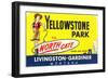 Sign for North Gate, Yellowstone National Park-null-Framed Art Print