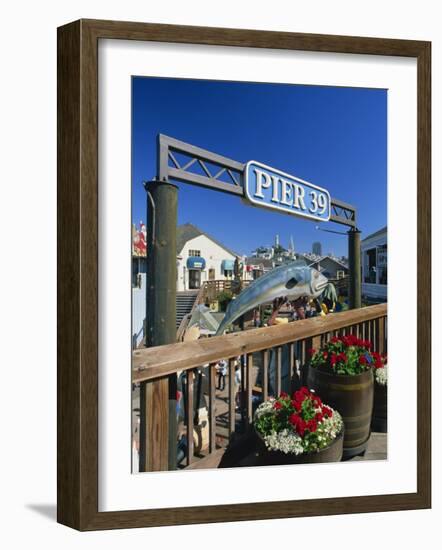 Sign for Pier 39, Fisherman's Wharf, San Francisco, California, USA-Tomlinson Ruth-Framed Photographic Print