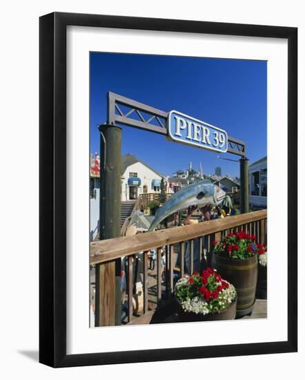 Sign for Pier 39, Fisherman's Wharf, San Francisco, California, USA-Tomlinson Ruth-Framed Photographic Print