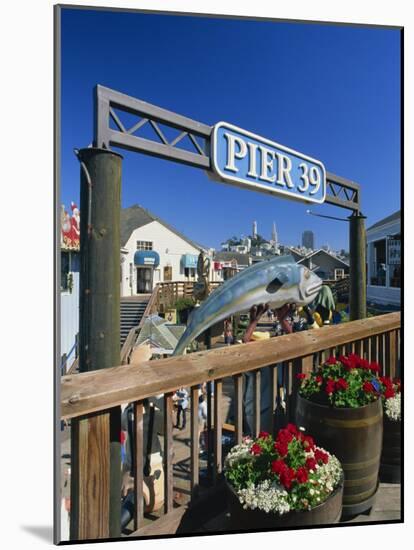 Sign for Pier 39, Fisherman's Wharf, San Francisco, California, USA-Tomlinson Ruth-Mounted Photographic Print