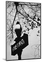 Sign for the Metro Subway, Paris, France-Walter Bibikow-Mounted Photographic Print