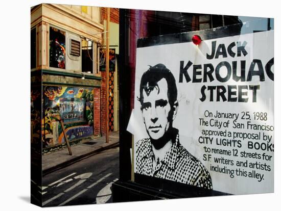 Sign, Jack Kerouac Street, North Beach District, San Francisco, United States of America-Richard Cummins-Stretched Canvas