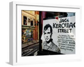 Sign, Jack Kerouac Street, North Beach District, San Francisco, United States of America-Richard Cummins-Framed Photographic Print