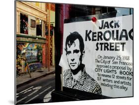 Sign, Jack Kerouac Street, North Beach District, San Francisco, United States of America-Richard Cummins-Mounted Photographic Print