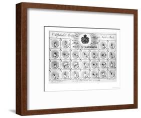 Sign Language Alphabet, 1827-Adele Alavoine-Framed Premium Giclee Print