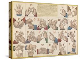 Sign Language Alphabet-null-Stretched Canvas