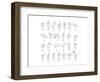 Sign Language Hands & Alphabet-null-Framed Art Print