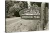 Sign Marking Oregon Trail, Near Columbia River-null-Stretched Canvas