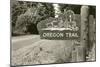 Sign Marking Oregon Trail, Near Columbia River-null-Mounted Art Print