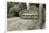 Sign Marking Oregon Trail, Near Columbia River-null-Framed Art Print