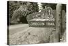 Sign Marking Oregon Trail, Near Columbia River-null-Stretched Canvas