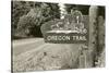 Sign Marking Oregon Trail, Near Columbia River-null-Stretched Canvas