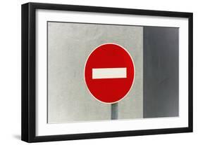 Sign, No Entry, One-Way Street-Catharina Lux-Framed Photographic Print