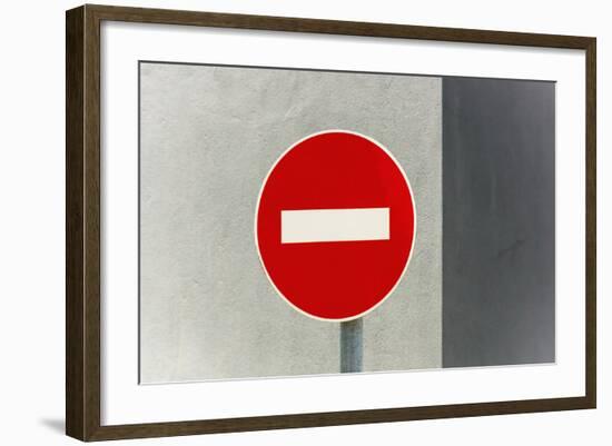 Sign, No Entry, One-Way Street-Catharina Lux-Framed Photographic Print