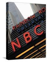 Sign of NBC News at the Rockefeller Center, New York City, New York, Usa-Bruce Yuanyue Bi-Stretched Canvas