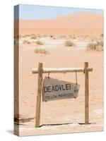 Sign of the Deadvlei (Sossusvlei), the Famous Red Dunes of Namib Desert-Micha Klootwijk-Stretched Canvas