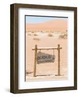 Sign of the Deadvlei (Sossusvlei), the Famous Red Dunes of Namib Desert-Micha Klootwijk-Framed Photographic Print