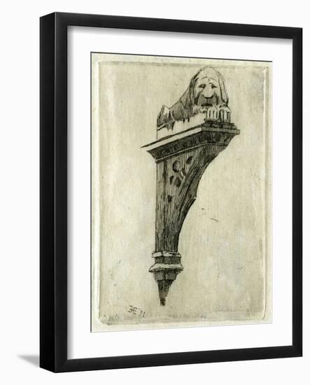 Sign of the Red Lion Inn, Glastonbury, Somerset, 1881-Edwin Edwards-Framed Giclee Print